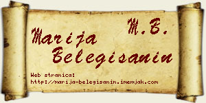 Marija Belegišanin vizit kartica
